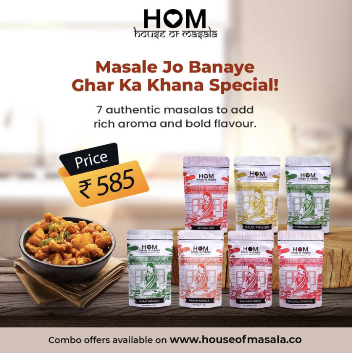 7 Spices Bundle – Haldi Powder | Kitchen King | Coriander Powder | Chaat Masala | Red Chilli Powder | Kashmiri Mirch | Garam Masala